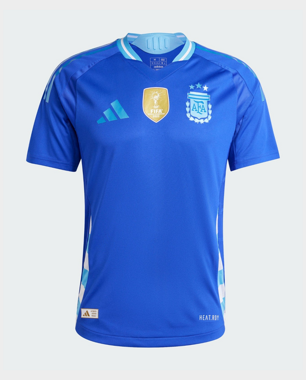 Argentina away jersey 2024 featuring team logo and vibrant blue design for soccer enthusiasts
