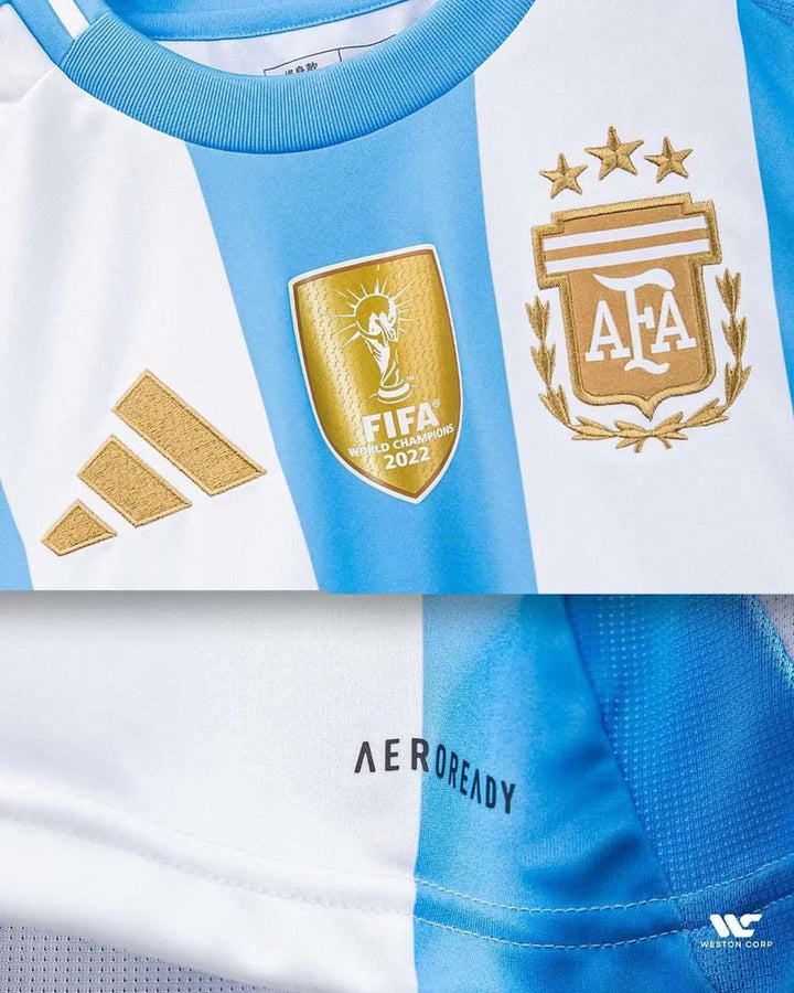Argentina football jersey 2024 featuring the AFA badge and Adidas logo for fans and players