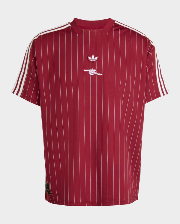 Striker Store Arsenal 2025-26 player jersey terrace icon with bold red stripes and classic branding