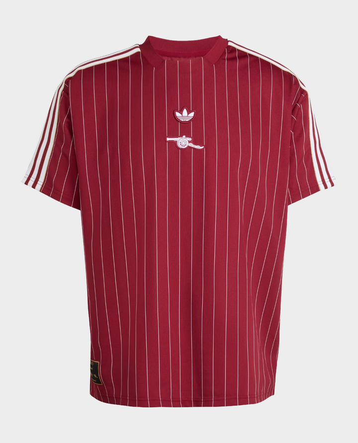 Striker Store Arsenal 2025-26 player jersey terrace icon with bold red stripes and classic branding
