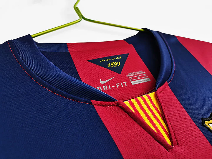 Barcelona 2014-15 home jersey with Dri-FIT technology and team colors for fans and players