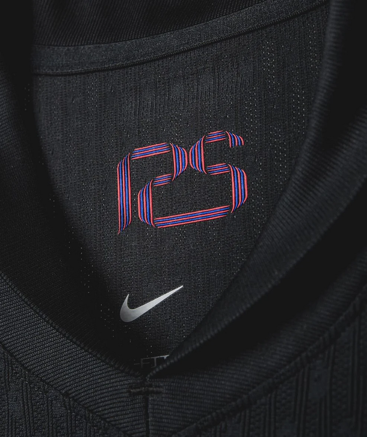 Barcelona Away Jersey 2024-25 featuring a stylish black design with Nike logo details
