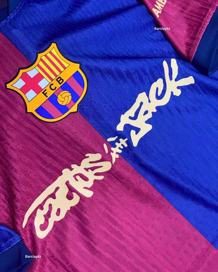 Barcelona Cactus Jack 2025-26 player jersey featuring the iconic club logo and vibrant colors