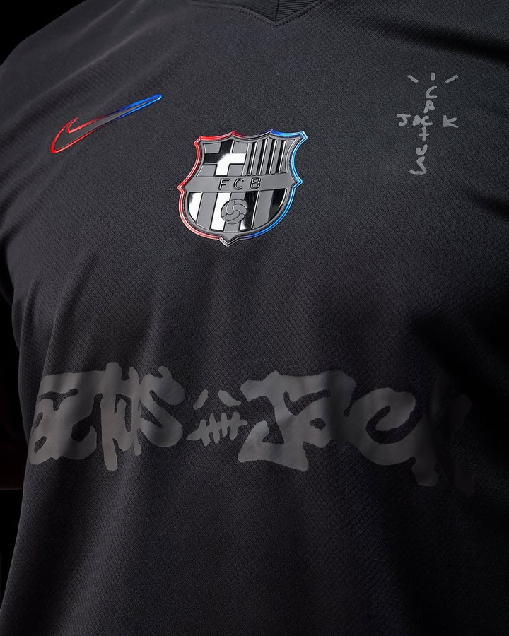 Barcelona Cactus Jack Away SE 2025-26 Player Version Jersey featuring unique graphics and club emblem