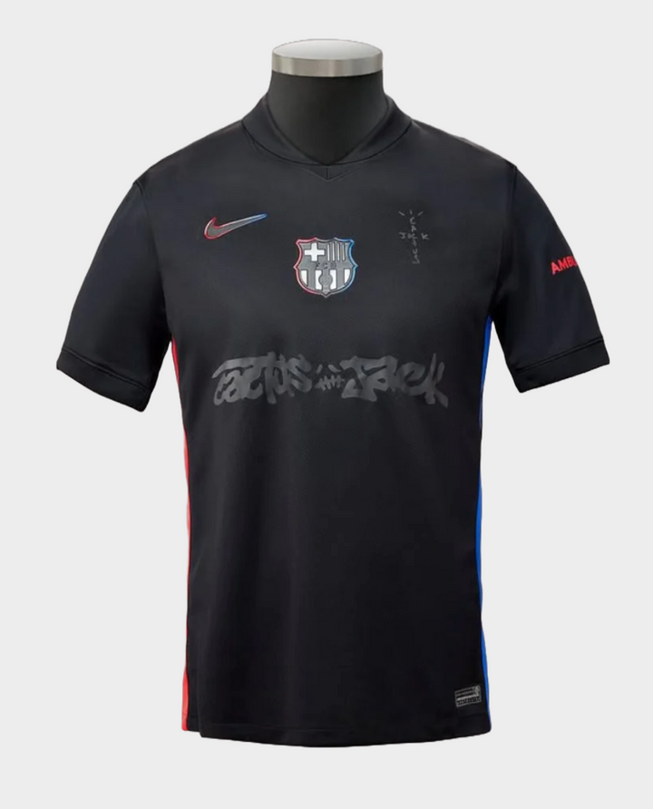 Barcelona Cactus Jack Away SE 2025-26 Player Version Jersey in Black with Stylish Design