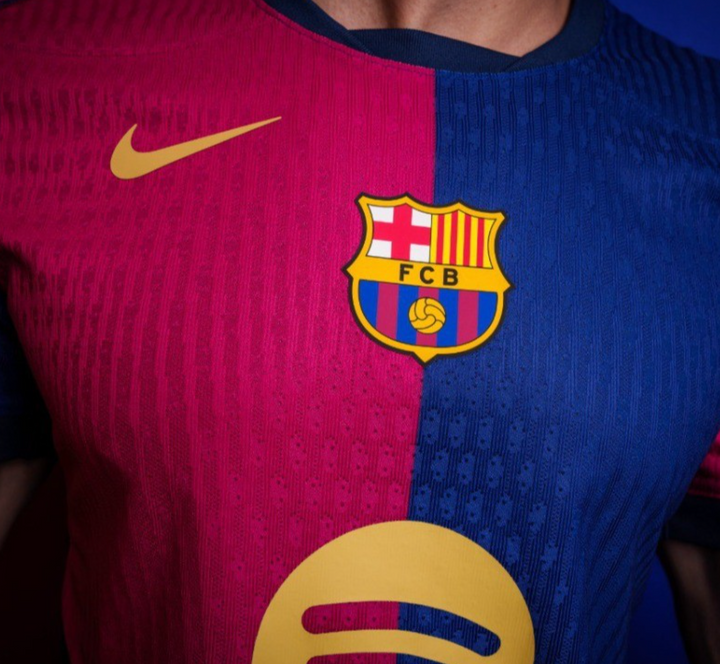 Barcelona Home Jersey 2024 featuring vibrant colors and club emblem for soccer fans