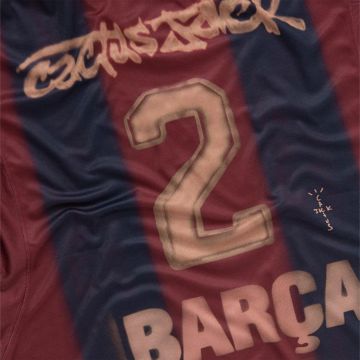 Barcelona Travis Scott 2025-26 player version Jersey featuring bold graphics and player number two
