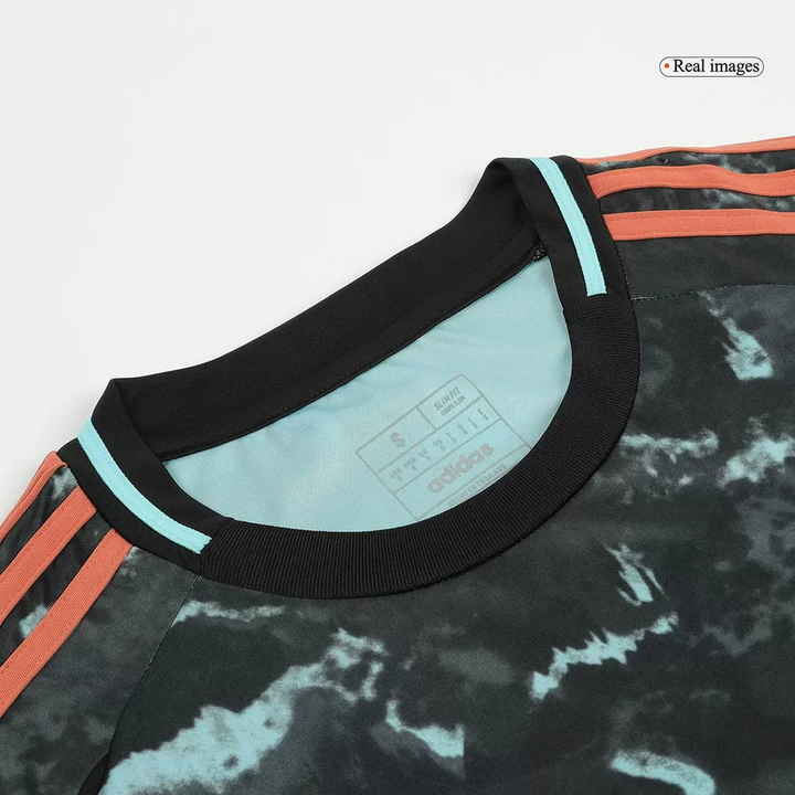 Bayern Munich away jersey 2024 featuring a stylish black design with vibrant accents