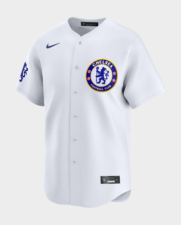 Striker Store Chelsea baseball shirt special edition in white with club logo and stylish design