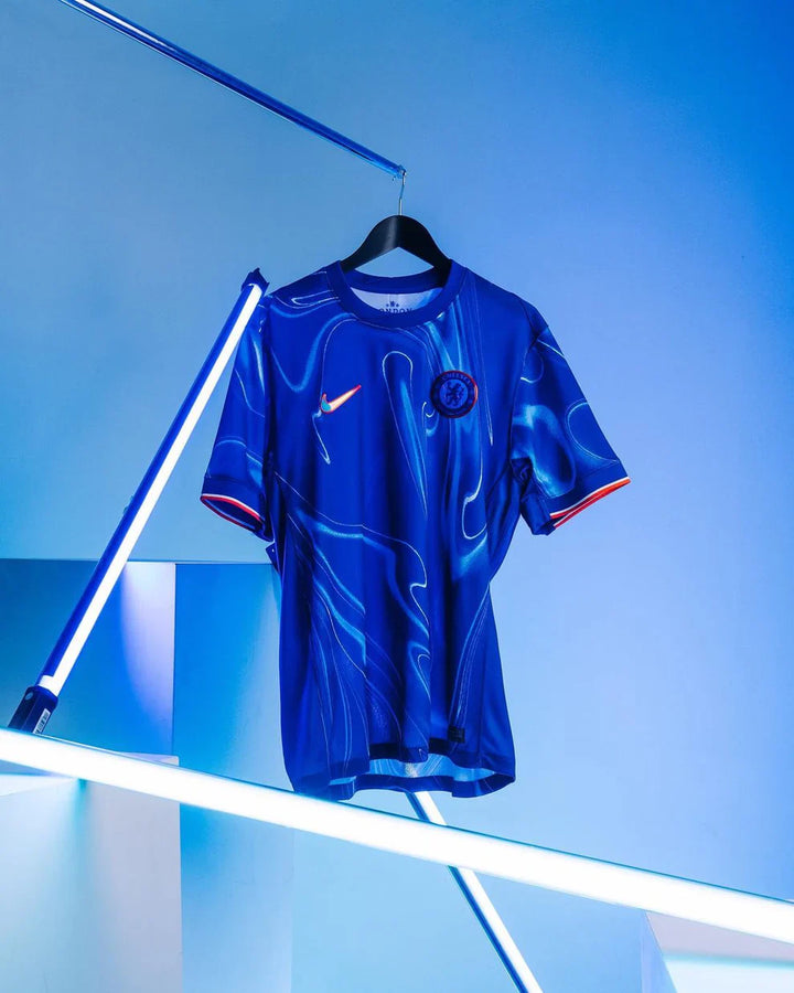 Striker Store Chelsea home jersey 2024 in blue with modern design and Nike logo