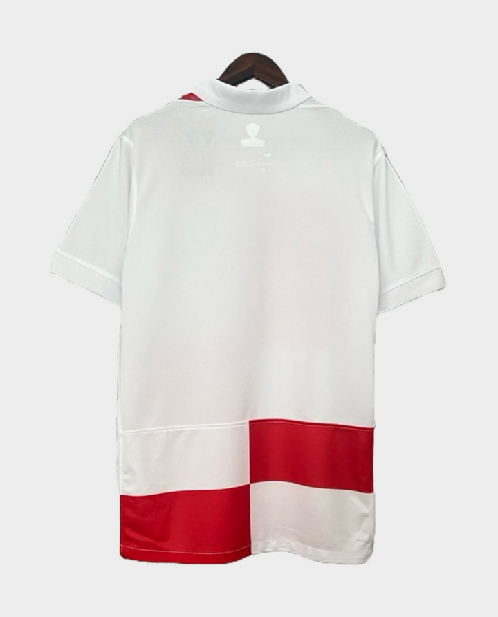2024 player version Croatia jersey featuring a classic white design with red accents on the back