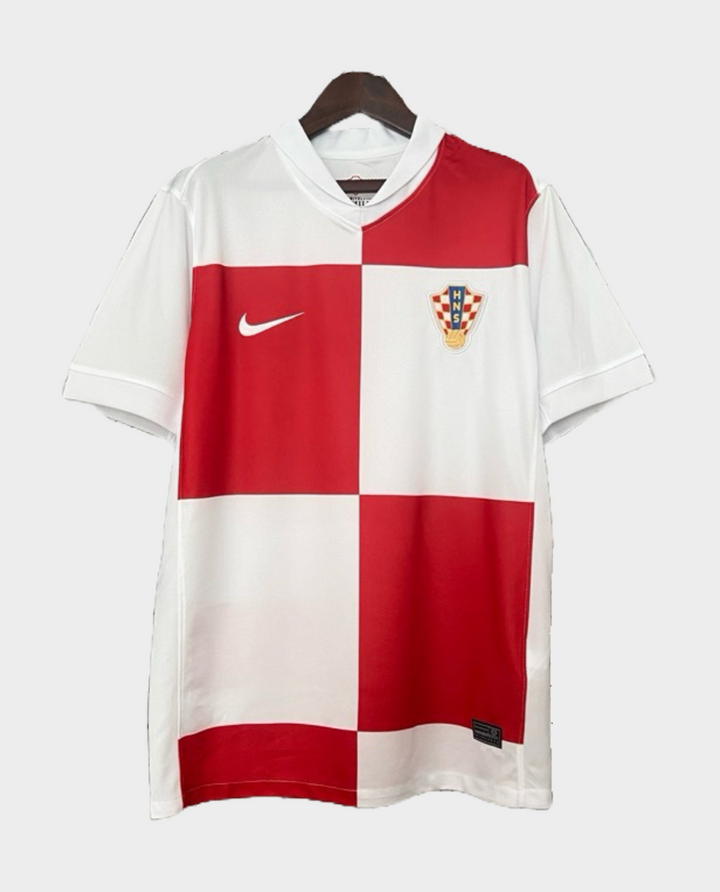 2024 player version Croatia jersey with iconic checkered design and Nike logo for fans and players