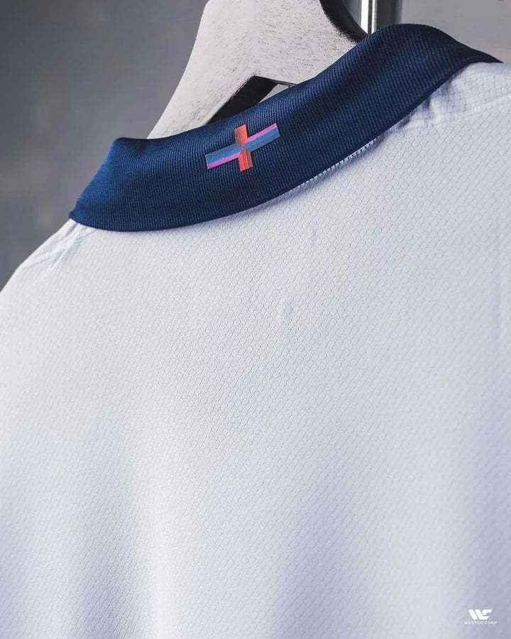 Back view of England player jersey 2024 with stylish collar detail showcasing the unique design