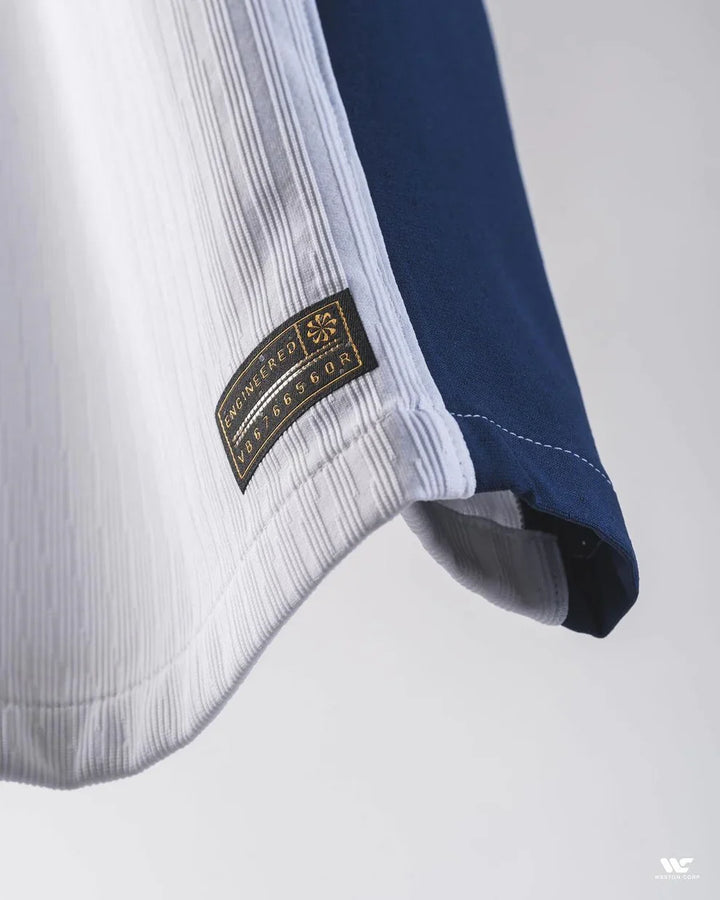 Close-up of Striker Store England player jersey 2024 showcasing premium fabric details