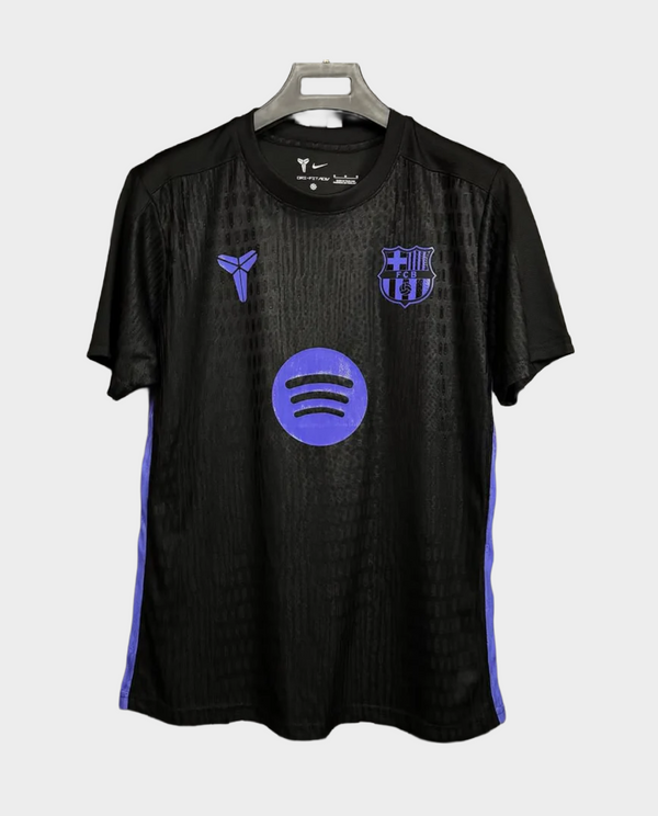 FC Barcelona Kobe Bryant pre match jersey in black with purple details and team logos
