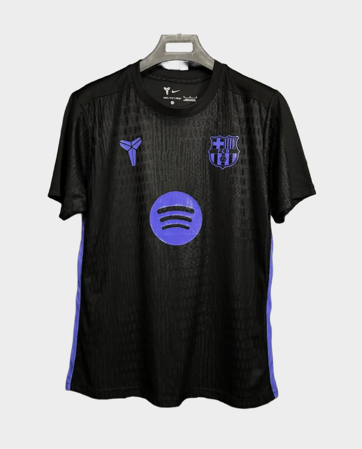FC Barcelona Kobe Bryant pre match jersey in black with purple details and team logos