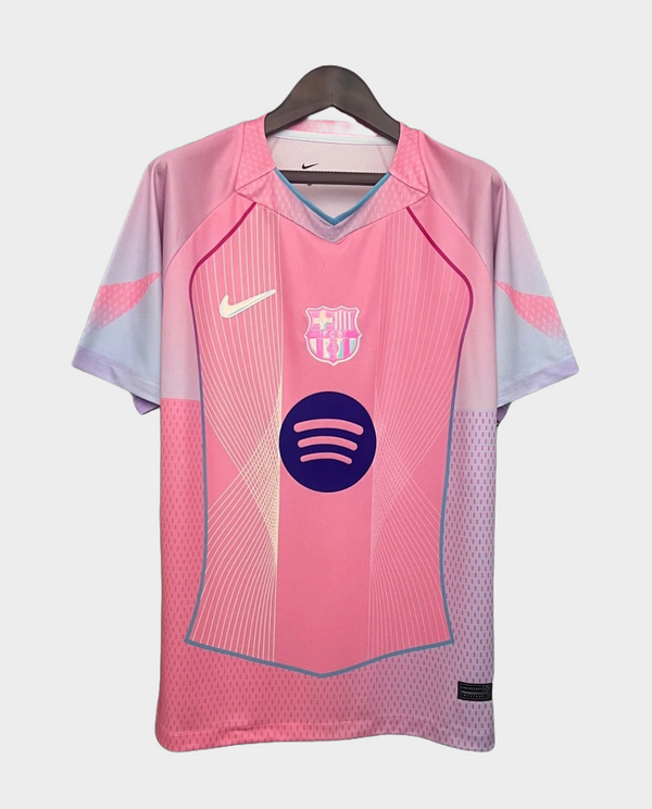 Striker Store FC Barcelona Pink Jersey 2025 with Nike logo and pink gradient design