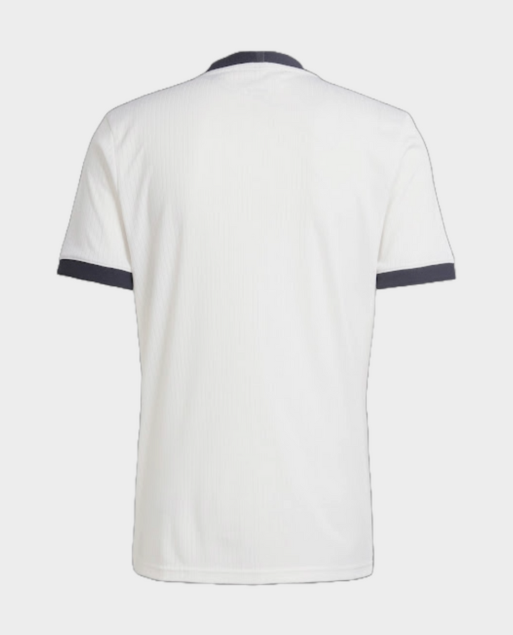Back view of the Germany 125th Anniversary Jersey 2025-26 in white with navy details