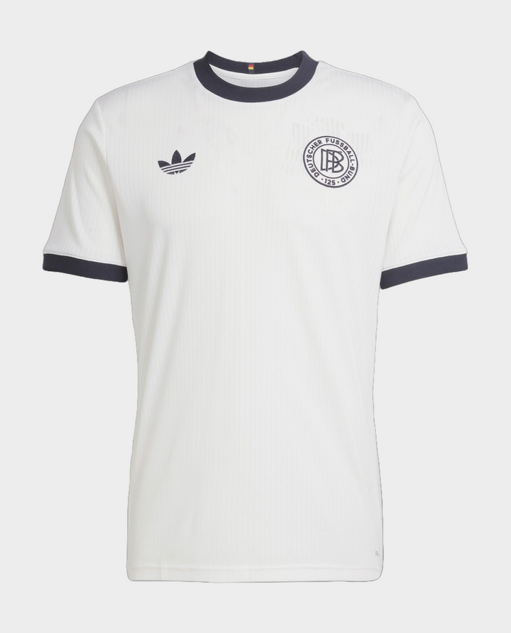 Germany 125th Anniversary Jersey 2025-26 in white with navy detailing and logo