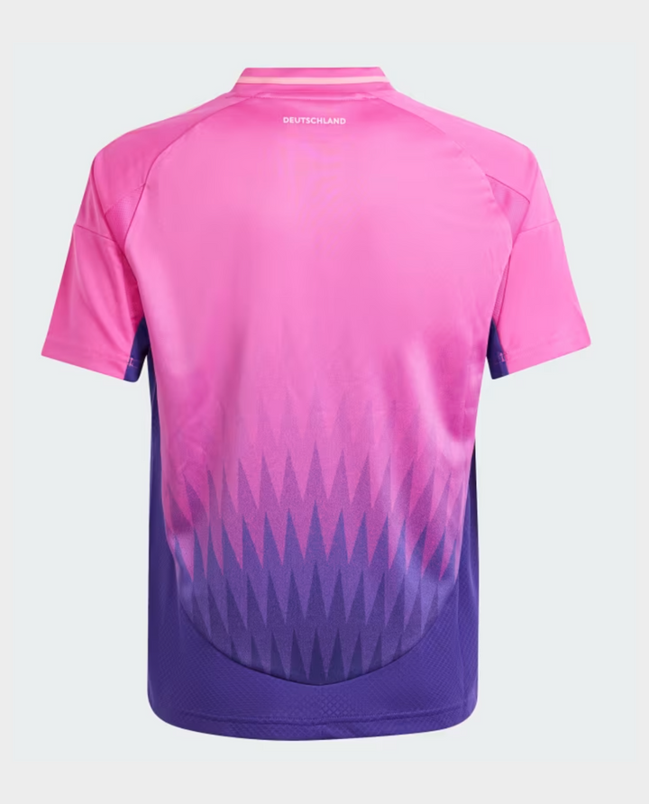 Germany away jersey 2024-25 player version in pink and purple gradient design with short sleeves
