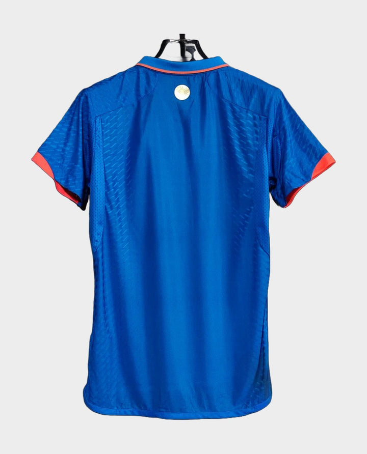 Back view of India ODI cricket jersey 2024 in blue with stylish design and comfortable fit