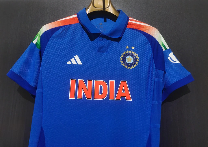 Striker Store India ODI cricket jersey 2025 in blue with stylish design and team logo