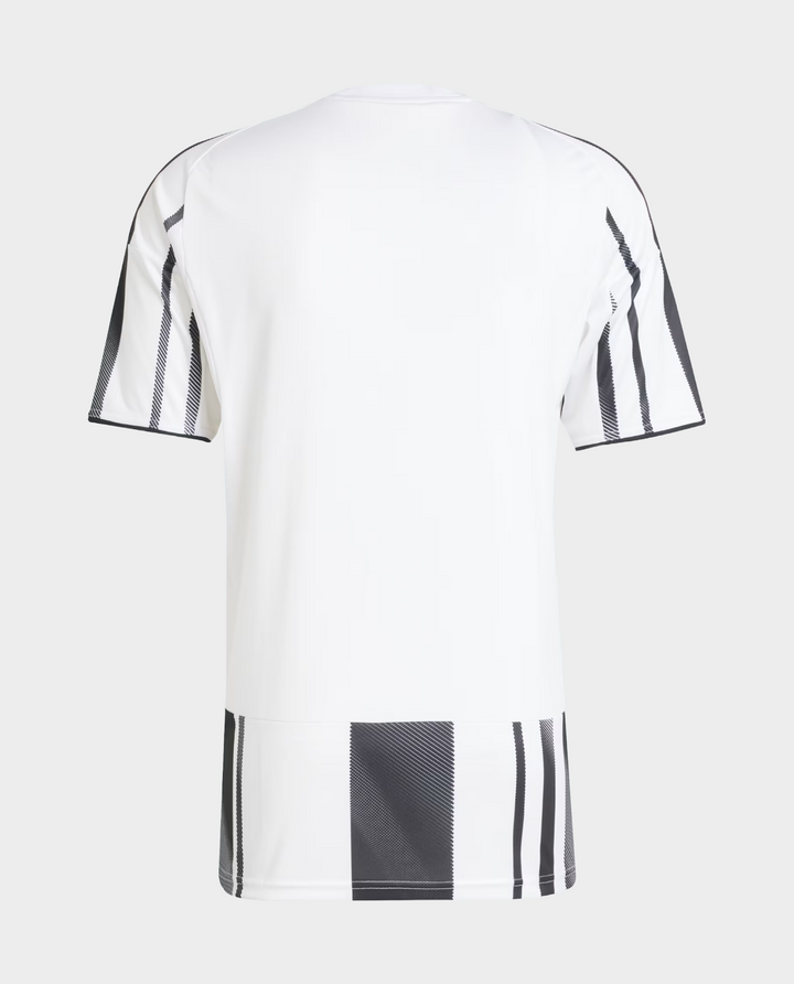 Juventus Home Jersey 25-26 player with black and white striped design on the back