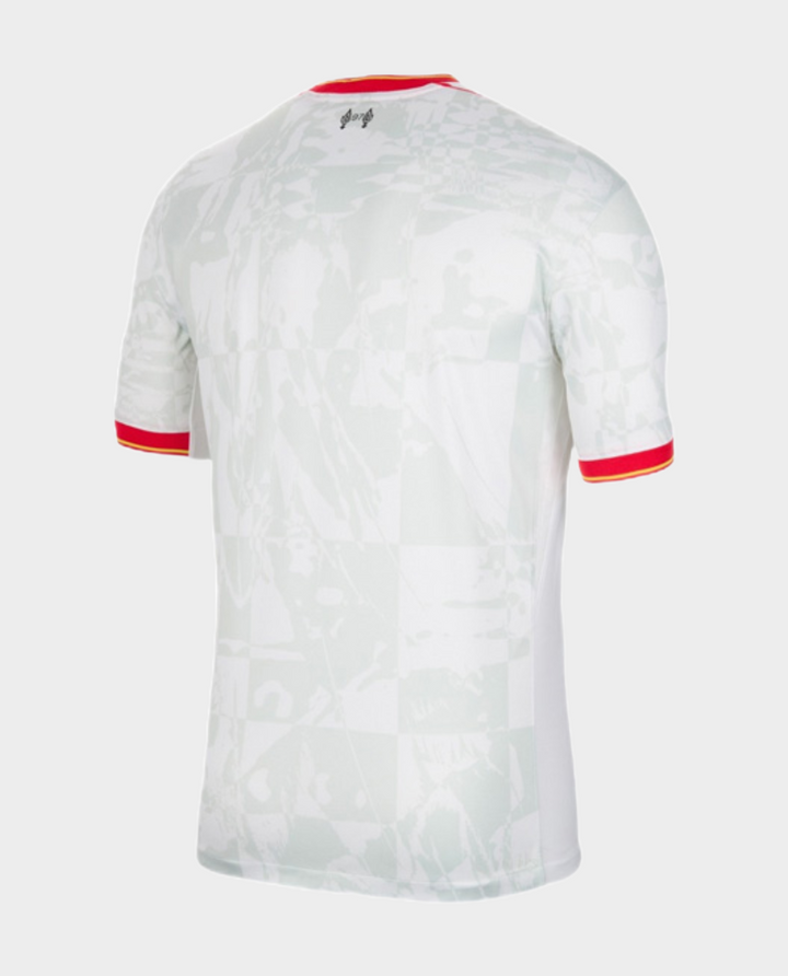 Liverpool 2024 third jersey with a unique design featuring a light color scheme and red accents