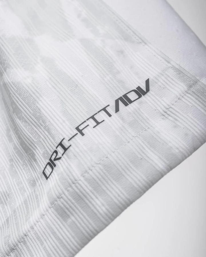 Close-up of the Dri-FIT ADV technology on the Liverpool 2024 third jersey for enhanced performance