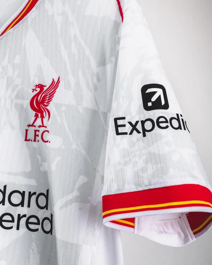 Liverpool 2024 third jersey with embroidered logo and detailed sleeve branding
