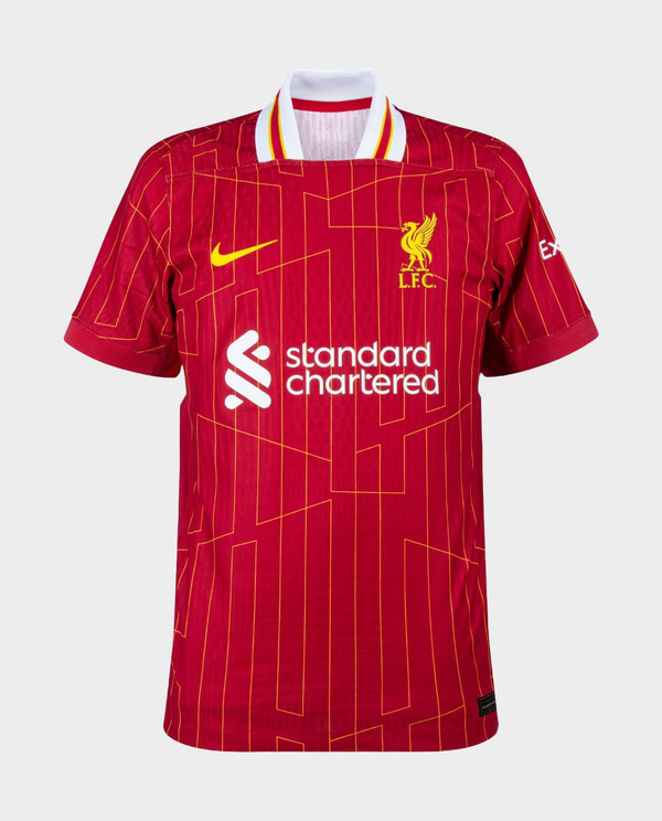 Liverpool home jersey 2024-25 featuring classic red design and club logo for fans and players