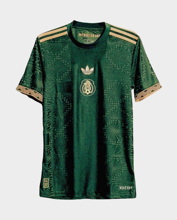 Mexico Gold Cup Concept Green Jersey 2025-26 Player by Striker Store with unique design and gold accents