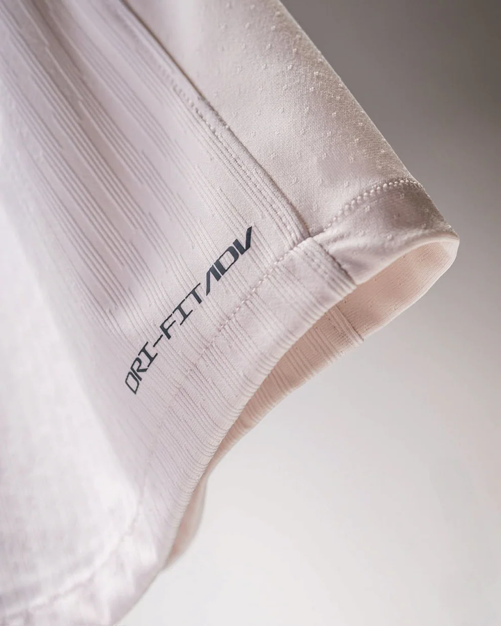 Close-up detail of sleeve showing Dri-FIT ADV fabric on Chelsea away jersey 2025-26 from Striker Store