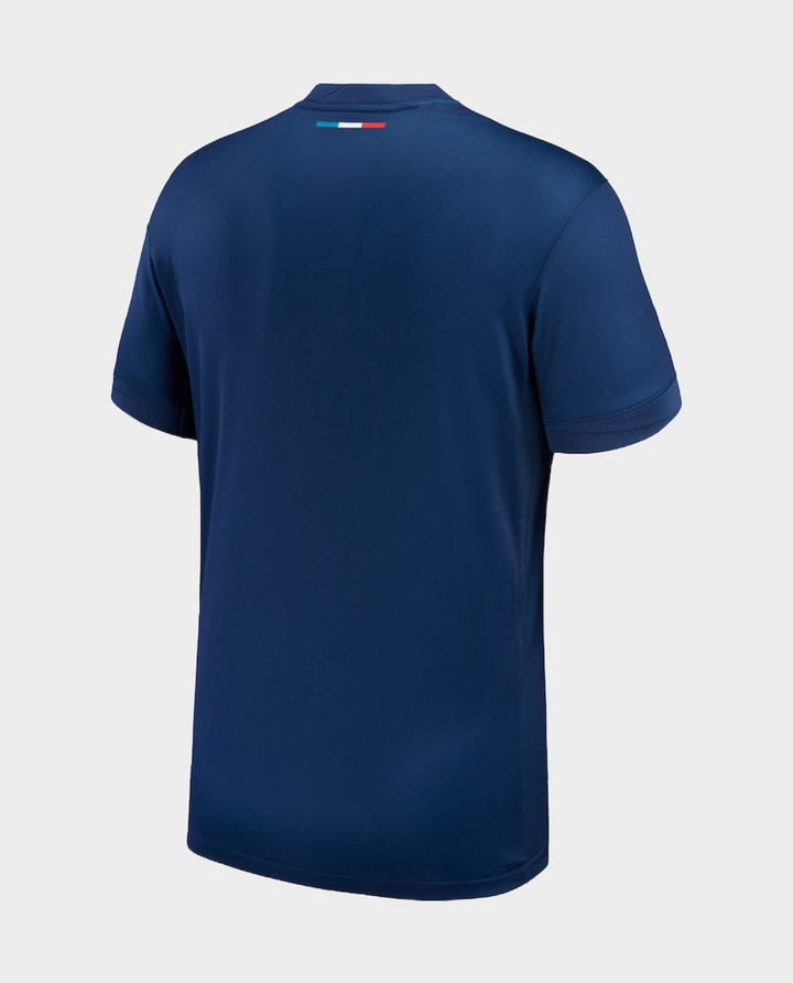 Back view of the Paris 2024 home jersey by Striker Store in deep navy color