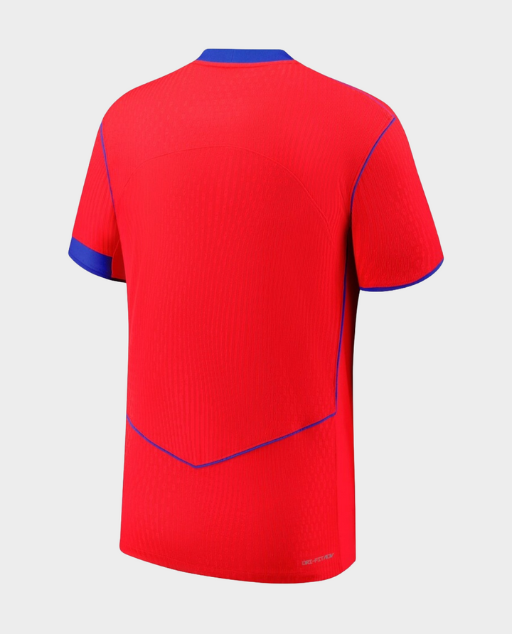 Striker Store PSG third jersey 2025-26 pre order in vibrant red with stylish blue accents