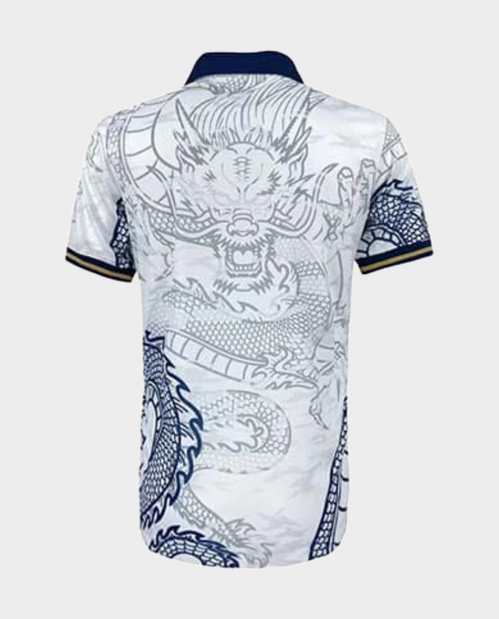 Real Madrid Dragon Jersey featuring a detailed dragon design on the back for fans and collectors
