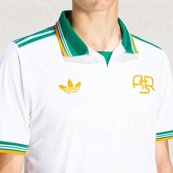 Striker Store Roma third jersey 2025-26 player version in white with green and orange accents